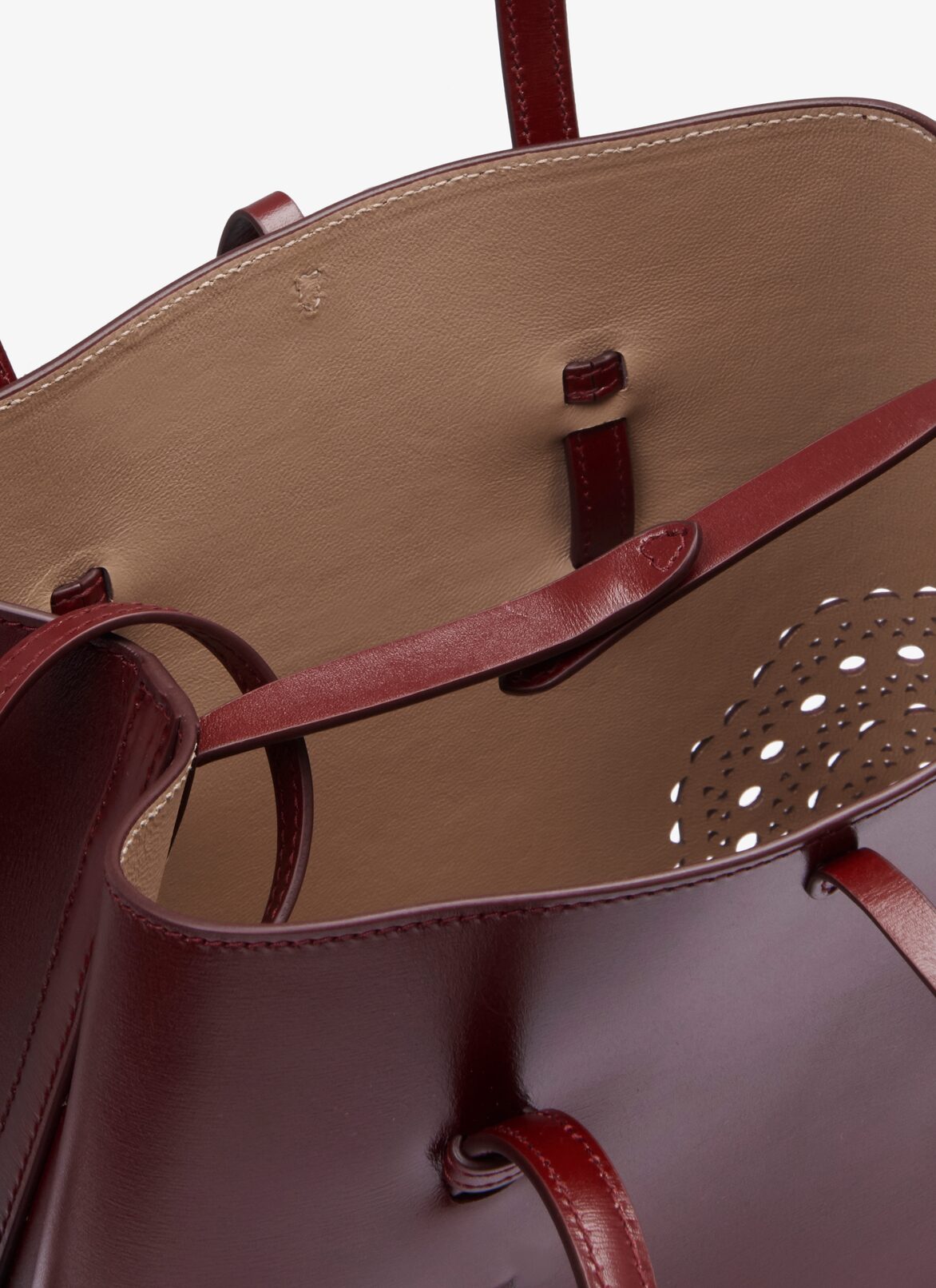 CABAS C.LUX QUART VIENNE VAGUE GRENAT ALAÏA ROUGE GRENAT  CABAS C.LUX QUART VIENNE VAGUE GRENAT